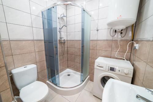 Kúpeľňa v ubytovaní Ryńska Widokówka