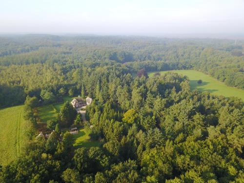 
Een luchtfoto van Landgoed Dennenholt - 5 unique holiday homes
