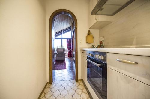 Dapur atau dapur kecil di Gästehaus Färbinger