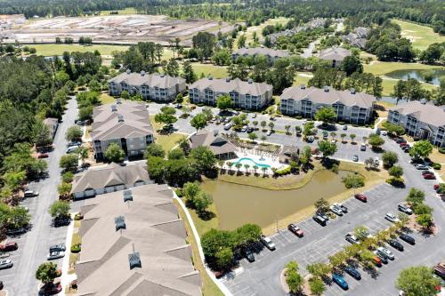 an aerial view of a resort with a parking lot at Crow Creek Perch in Calabash