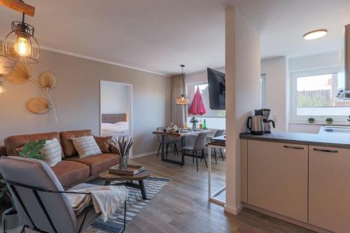 Køkken eller tekøkken på Haus Treibholz Apartment 6