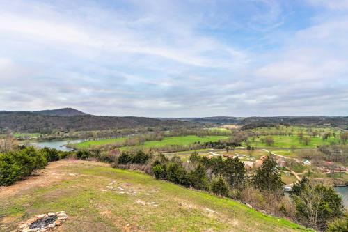 a view from the top of a hill with a river at Rustic Norfork Studio with Million Dollar View! in Norfork