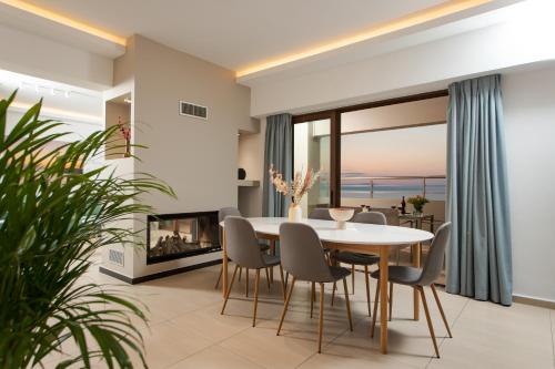 Overview Chania with sea view and amazing sunset