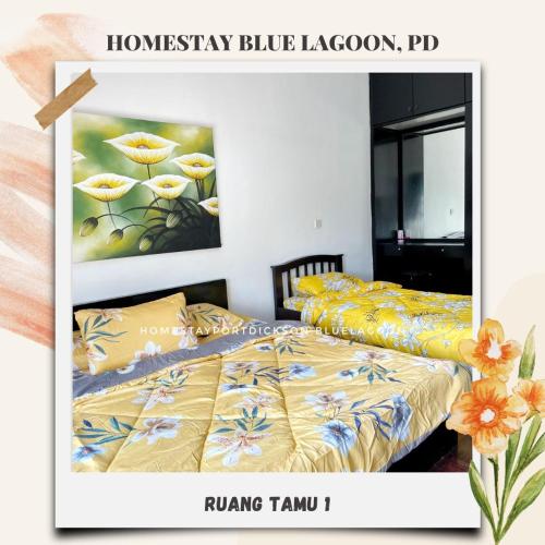 Katil atau katil-katil dalam bilik di Tanjung Biru Homestay Blue Lagoon
