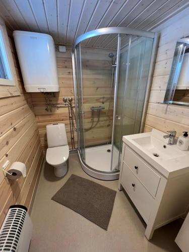 Bilik mandi di Lapinkoski Salmon Lodges Simojoki - Simoriver
