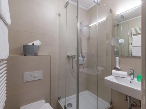 Koupelna v ubytování Aparthotel Brandauerhof