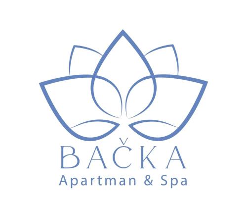 a logo for a spa with two leaves at Apartman Spa Bačka in Bačka Palanka
