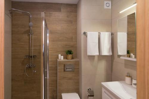 Koupelna v ubytování Apartman Čari na Tari