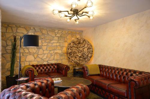 Χώρος καθιστικού στο Ferienwohnung Altschloss