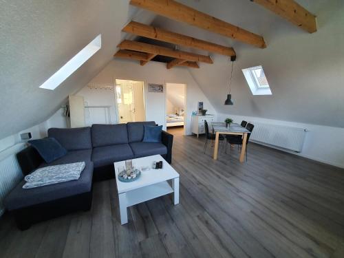 Χώρος καθιστικού στο Wohnung am See