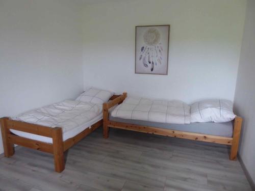 Postel nebo postele na pokoji v ubytování Ferienwohnung Ruhepunkt