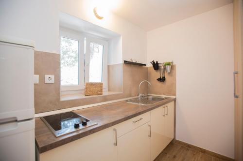 Η κουζίνα ή μικρή κουζίνα στο Guesthouse Seaview