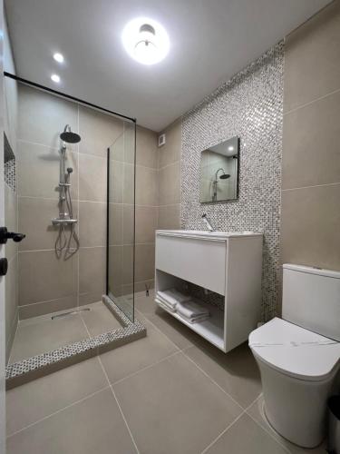 Kylpyhuone majoituspaikassa Vila Adelis