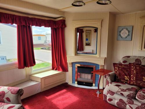 Posezení v ubytování 6 Berth Seaview Ingoldmells Park Lodge