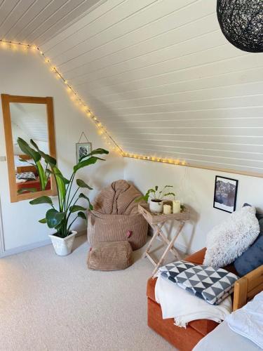 Katil atau katil-katil dalam bilik di Lilleledgaard country house