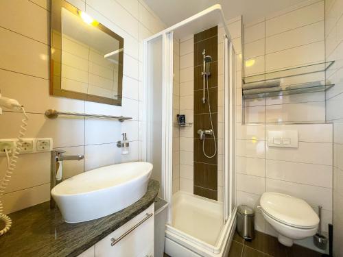 Et badeværelse på Apartments Sams