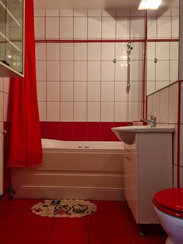 Koupelna v ubytování Apartament ANNA