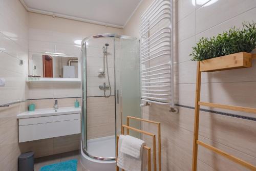 Koupelna v ubytování SnowApart w Villi Avangarda