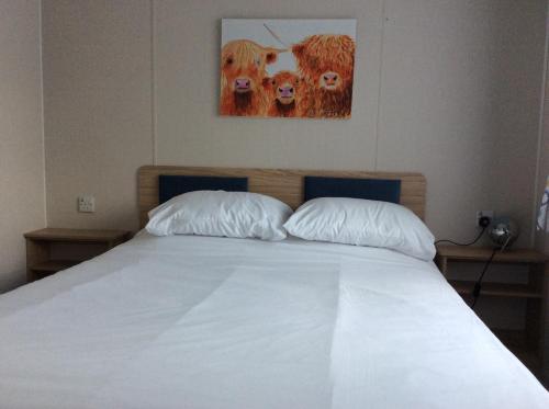 Posteľ alebo postele v izbe v ubytovaní Lake District Cumbria Gilcrux Solway Firth Cabin