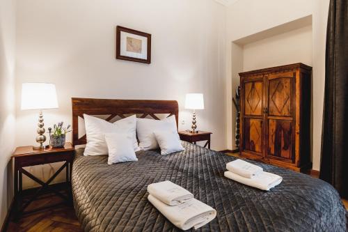 Ένα ή περισσότερα κρεβάτια σε δωμάτιο στο be HAPPY Apartments