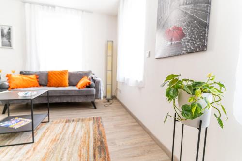 Posezení v ubytování TAGBLATT 2-Zimmer-Apartment