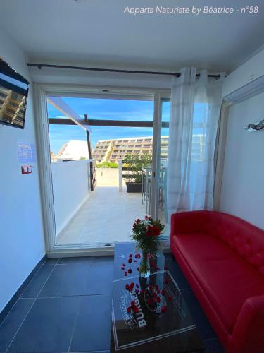 Μπαλκόνι ή βεράντα στο Studios Port Nature village Naturiste