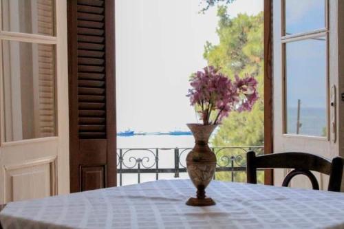 Balkón alebo terasa v ubytovaní Στρατής