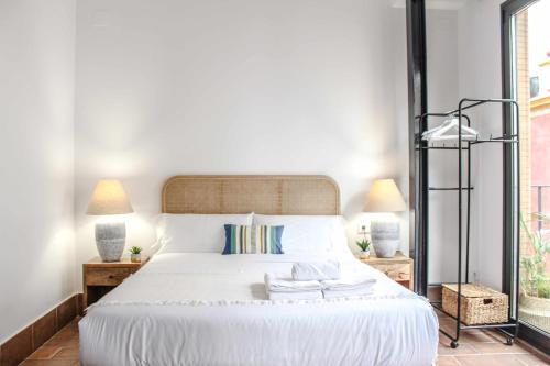Ein Bett oder Betten in einem Zimmer der Unterkunft Monkeys Pureza House
