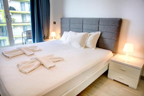 Vuode tai vuoteita majoituspaikassa Apartment Hampton 2 by Alz