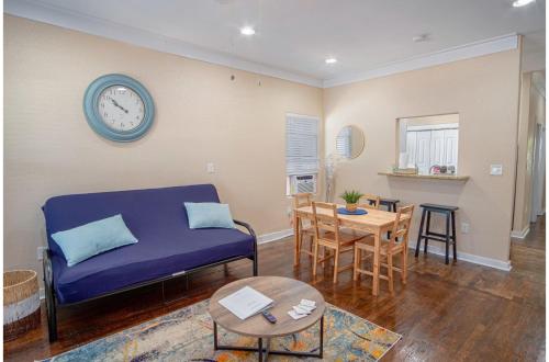a living room with a couch and a table at Fabulous Newly Renovated 1Br1Ba Near Downtown in San Antonio