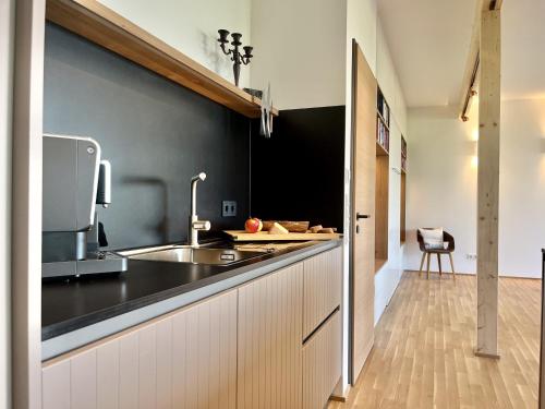 Dapur atau dapur kecil di Ferienwohnungen Faulhauer