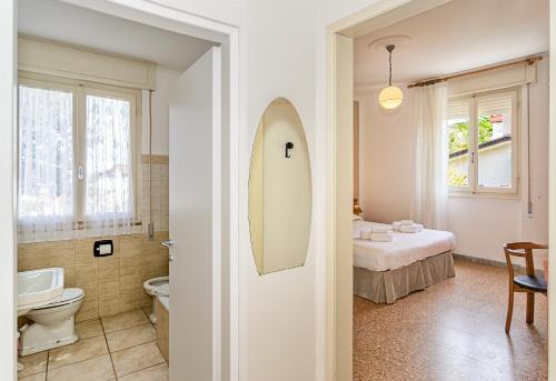 Koupelna v ubytování Hotel Ambra