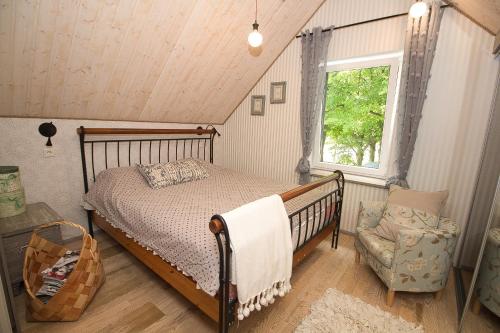 Postel nebo postele na pokoji v ubytování Apartment with private garden and large balcony