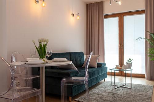 A seating area at Apartament Greno Kielce