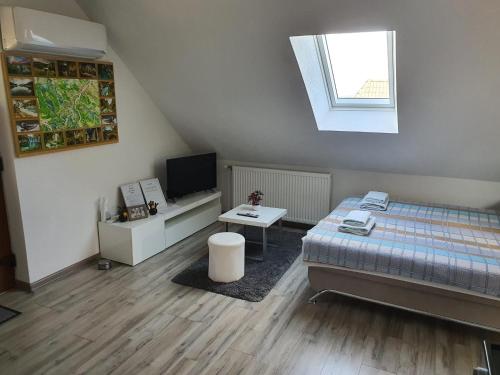 TV a/nebo společenská místnost v ubytování Apartments Sertic 4 stars