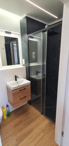 Ένα μπάνιο στο Apartament Wyspa - Gdańsk Wyspa Sobieszewska