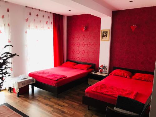 Cama ou camas em um quarto em Vila Orange