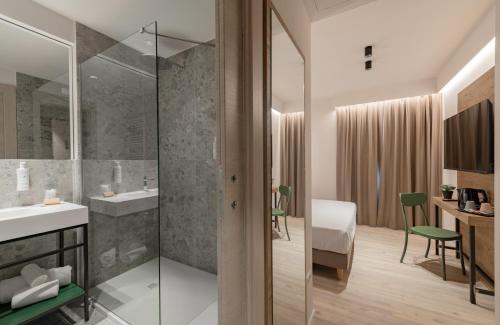 Koupelna v ubytování Catignano Hotel