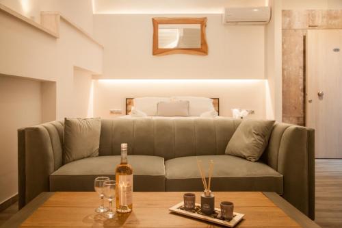 Posezení v ubytování Luxury Studios Kallithea by Corfuescapes