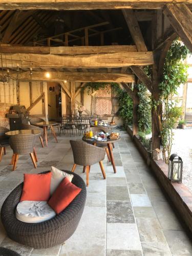 Posezení v ubytování Le pigeonnier de la Farge