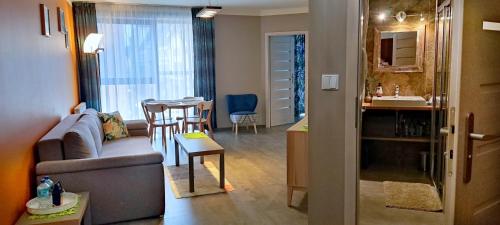 Χώρος καθιστικού στο Fajny Kąt - Apartamenty w centrum, najwyższe opinie gości