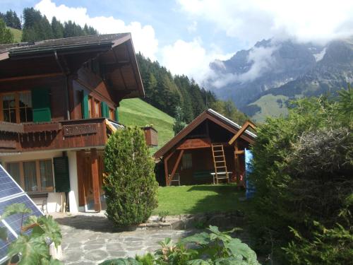 kilka budynków z górami w tle w obiekcie Apartment Nadeschda w mieście Adelboden
