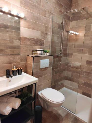 Salle de bains dans l'établissement B&B Dolac