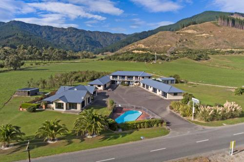 A bird's-eye view of Linkwater 12 - Marlborough Sounds Holiday Unit