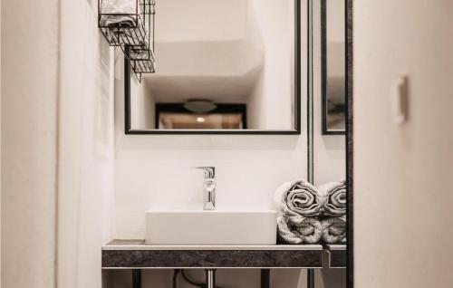 een badkamer met een wastafel en een spiegel bij 1 Bedroom Lovely Apartment In Wagrain in Wagrain