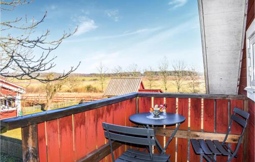 Balkón nebo terasa v ubytování Pet Friendly Apartment In Johannishus