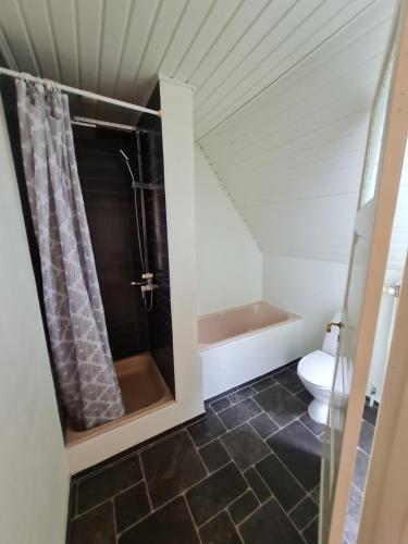 un baño con ducha y WC en (014) Frodesgade 129, en Esbjerg