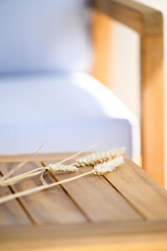 a close up of a metal rack on a table at Eumorphia Studios & Apartments in Skiathos Town