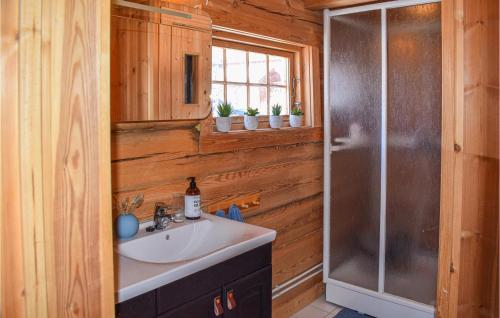 Koupelna v ubytování Nice Home In Hovden I Setesdal With 5 Bedrooms, Sauna And Wifi