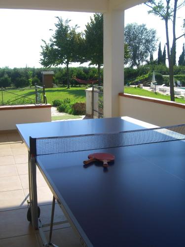 a ping pong table with a racket on top of it at B&B Radici24 in Battipaglia